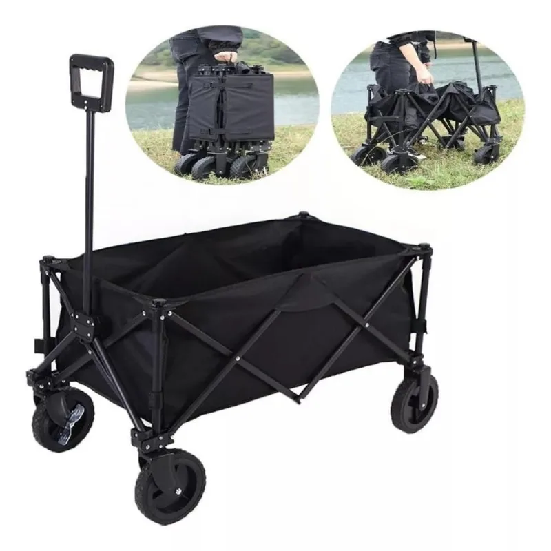 Carrinho Multifuncional Camping Praia Dobrável Roller 100 Kg