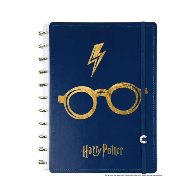 Caderno Inteligente Grande 80 Folhas - Harry Potter Azul
