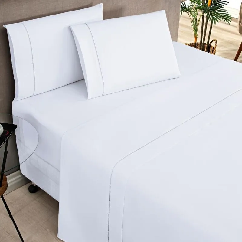 Cama Posta King Aundria Jogo Lencol Luxo 200 Fios 100%