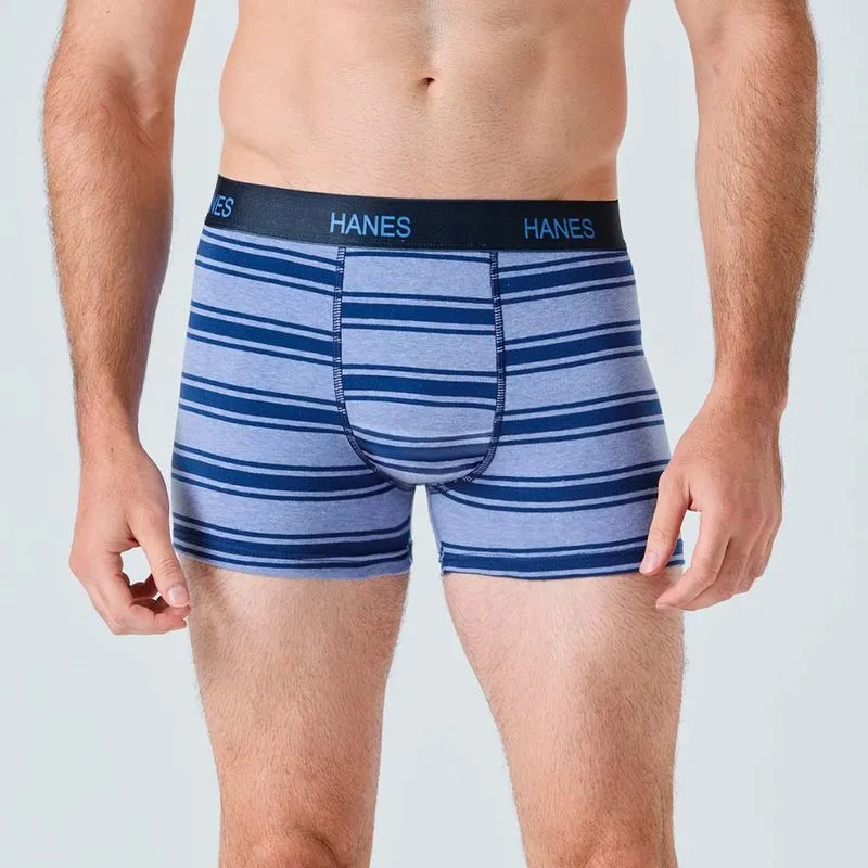 Boxer Algodón Lycra Rayado Cintura Expuesta Hombre Hanes Hanes Boxer Algodón Lycra Rayado Cintura Expuesta 7101HA