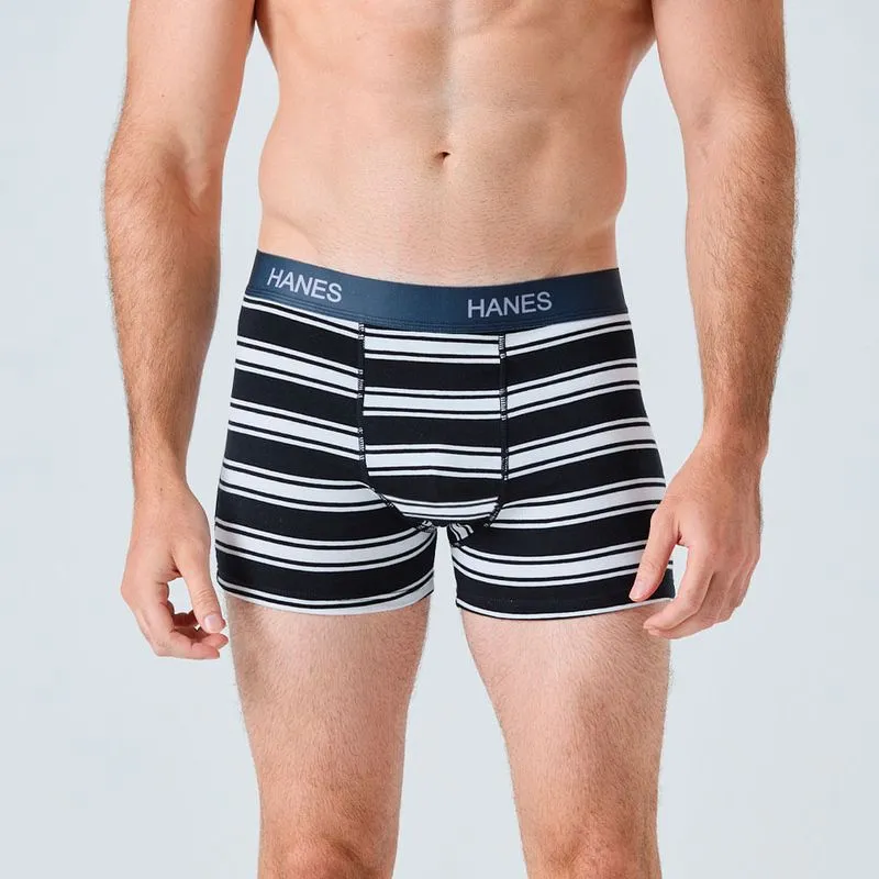 Boxer Algodón Lycra Rayado Cintura Expuesta Hombre Hanes Hanes Boxer Algodón Lycra Rayado Cintura Expuesta 7101HA