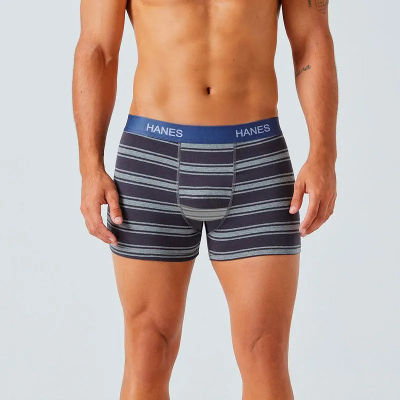Boxer Algodón Lycra Rayado Cintura Expuesta Hombre Hanes Hanes Boxer Algodón Lycra Rayado Cintura Expuesta 7101HA