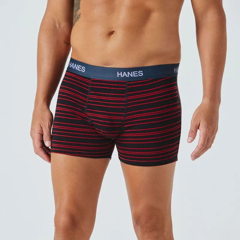 Boxer Algodón Lycra Rayado Cintura Expuesta Hombre Hanes Hanes Boxer Algodón Lycra Rayado Cintura Expuesta 7111HA