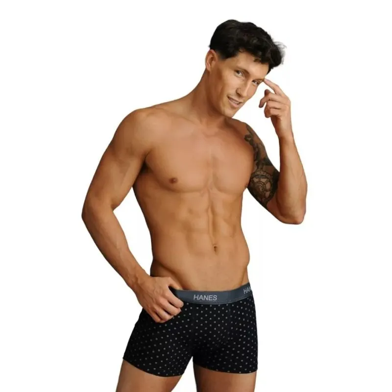 Boxer Algodón Lycra Estampado Lunares Hombre Hanes Hanes Boxer Algodon Lycra Estampado 7211HA