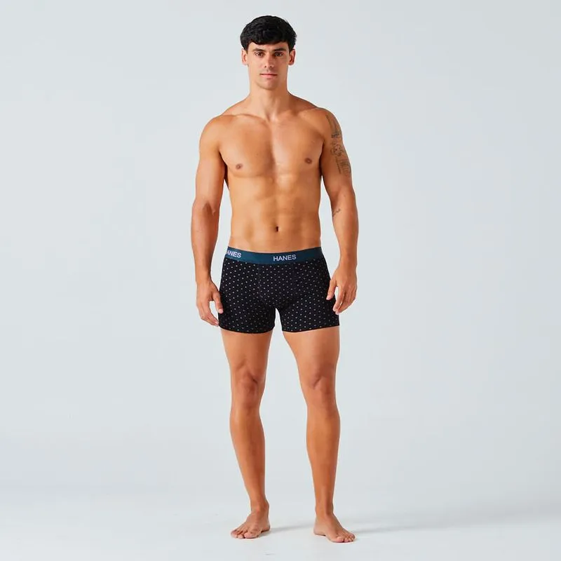 Boxer Algodón Lycra Estampado Lunares Hombre Hanes Hanes Boxer Algodon Lycra Estampado 7211HA