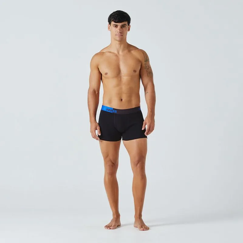 Boxer Liso Algodon Lycra Cintura Expuesta Hombre Hanes Hanes Boxer Liso Algodon Lycra Cintura Expuesta 7401HA