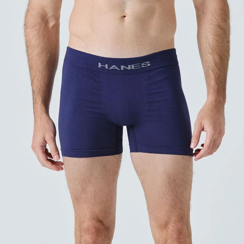 Boxer Algodón Lycra Sin Costura Liso Hombre Hanes Hanes Boxer Seamless Algodón Con Lycra Liso 8571HA