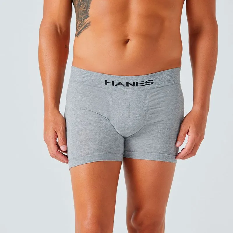 Boxer Algodón Lycra Sin Costura Liso Hombre Hanes Hanes Boxer Seamless Algodón Con Lycra Liso 8571HA