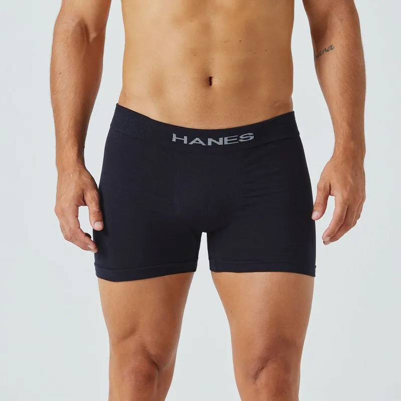 Boxer Algodón Lycra Sin Costura Liso Hombre Hanes Hanes Boxer Seamless Algodón Con Lycra Liso 8571HA