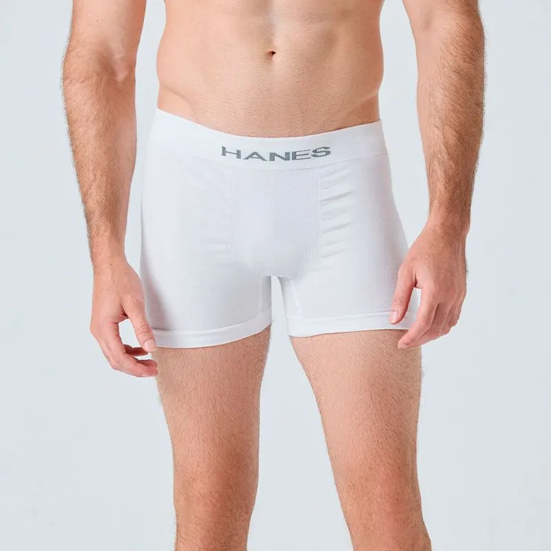 Boxer Algodón Lycra Sin Costura Liso Hombre Hanes Hanes Boxer Seamless Algodón Con Lycra Liso 8571HA