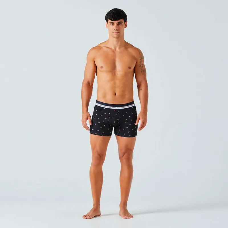 Boxer Algodón Lycra Estampado Elástico Expuesto Hombre Hanes Hanes Boxer Algodón Lycra Estampado Con Eslástico Expuesto 7431HA