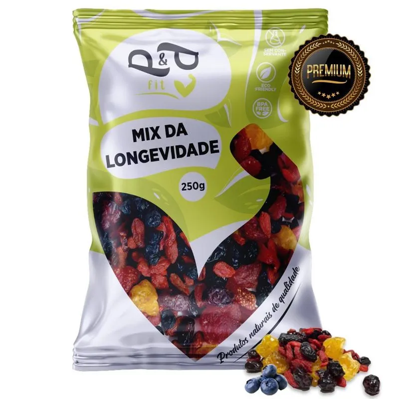 Mix Longevidade Blueberry Cranberry Gojiberry Goldberry 250g