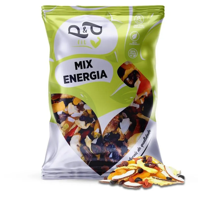 Mix Energia Damasco Uva Passa Coco Chips Cranberry 500g