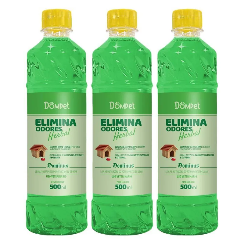 3x Eliminador De Odores Dompet 500ml - Herbal