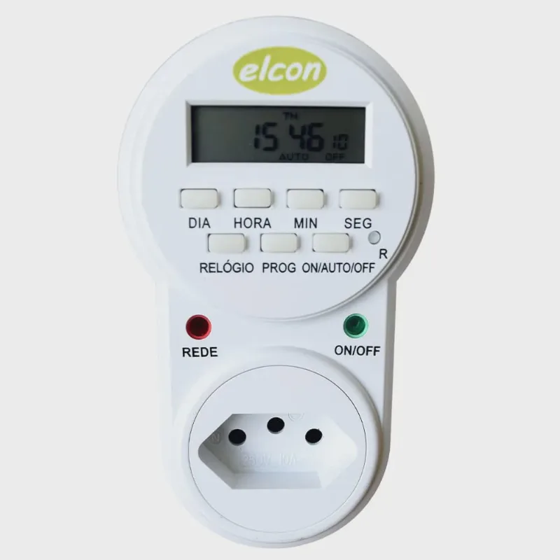 Timer Temporizador Digital Programável de Tomada Bivolt TE-30 - Elcon