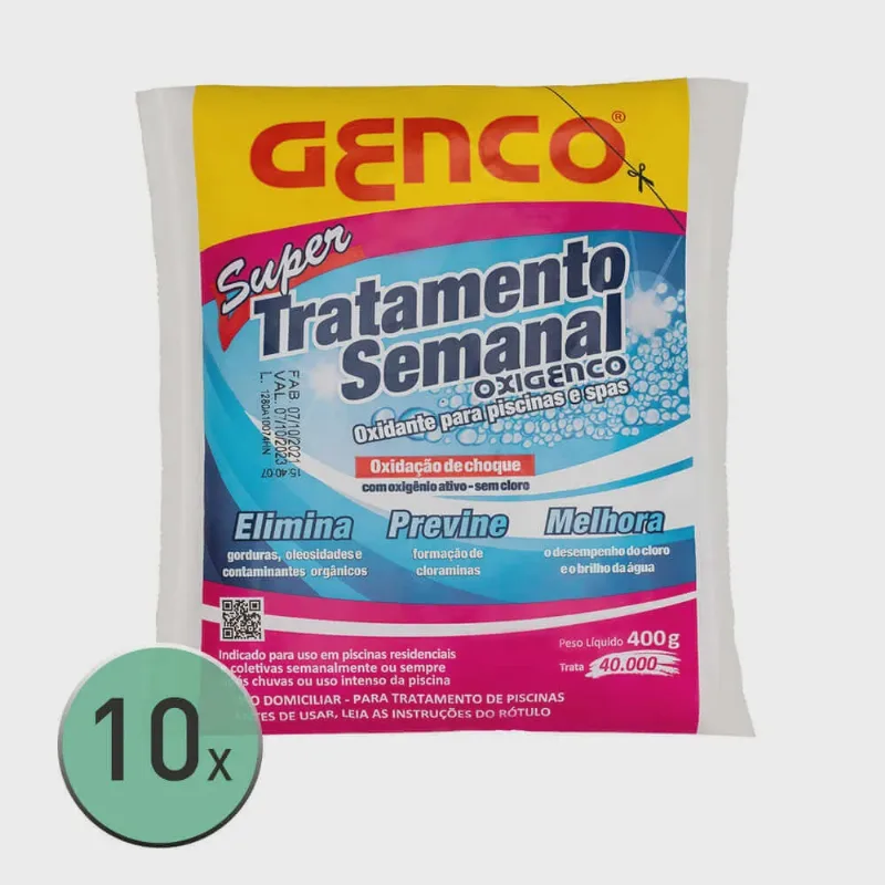 10 Oxidante Piscina Oxigenco Elimina Gordura e Óleo - Genco