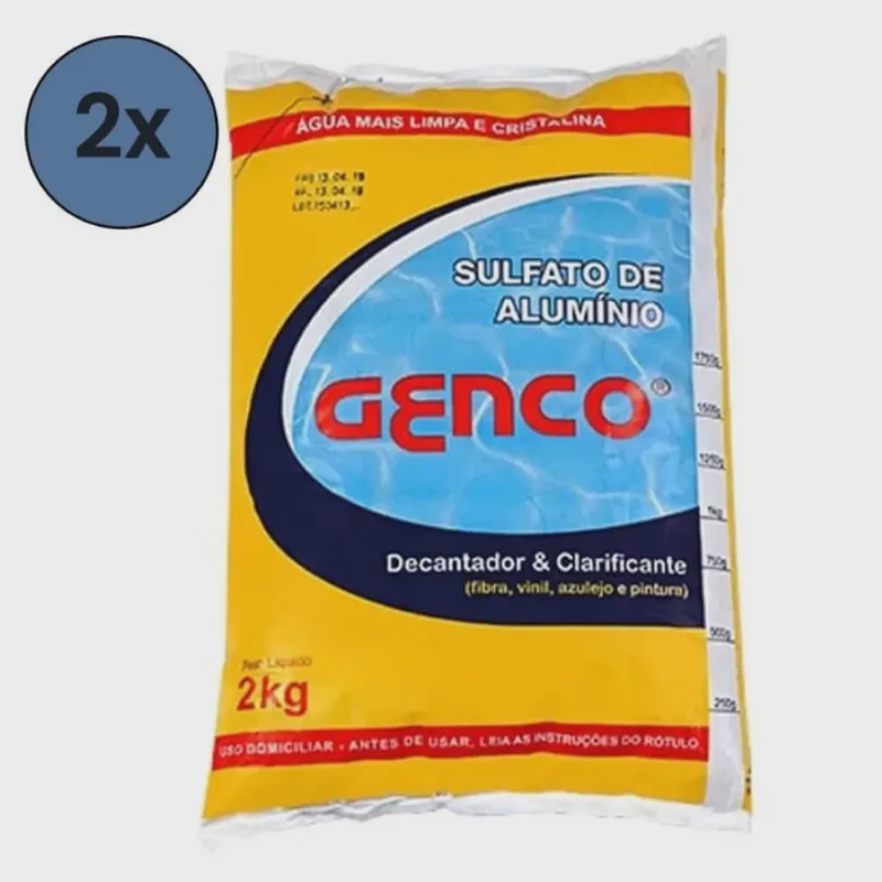 Kit 2x Sulfato de alumínio 2kg - Genco
