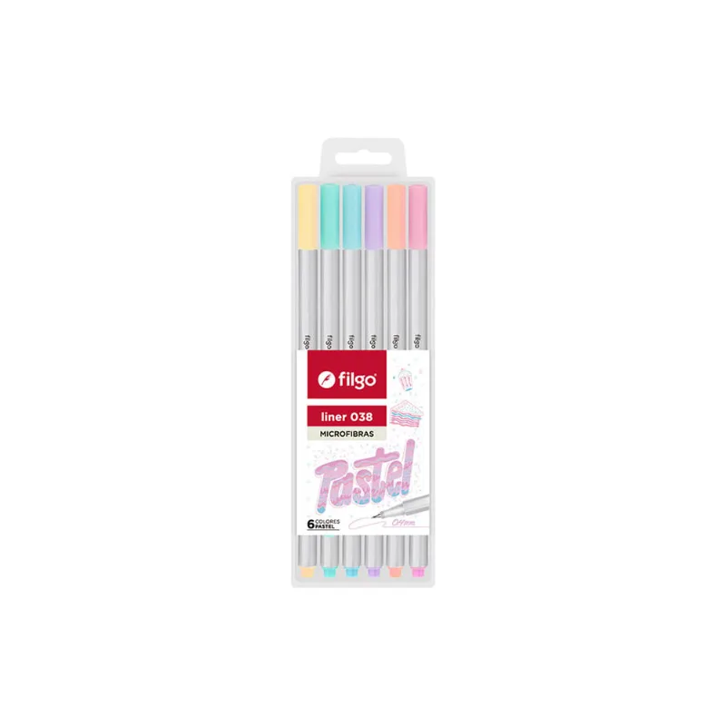 Microfibra Color Pastel X 6 Un Filgo