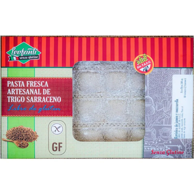 Ravioles Leofanti s TACC jamon muzzarella al huevo 360 g.