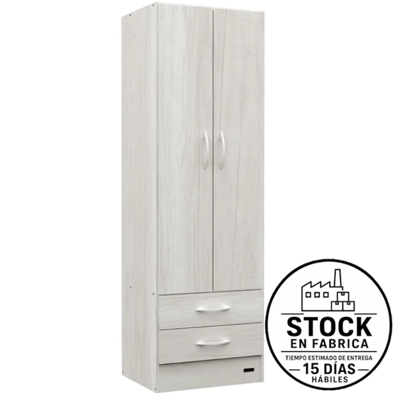 Placard E-Mosconi Pack 22 2 Puertas Tono Tissa 181x57x46Cm 57164