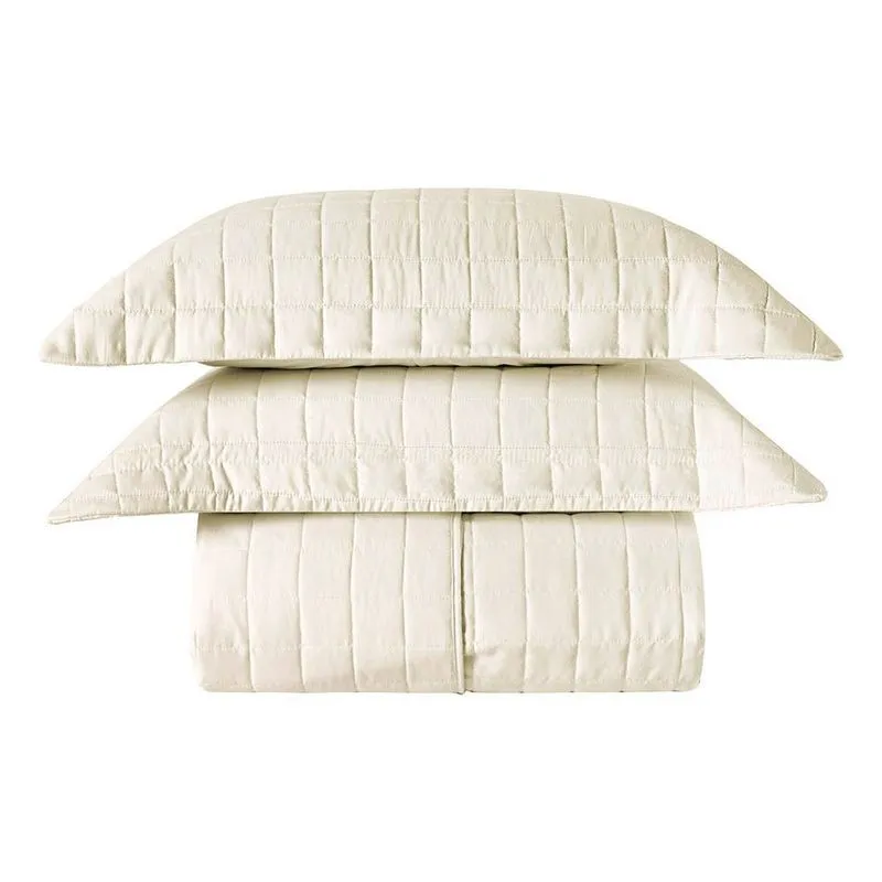 Kit Cobre Leito Colcha Ravena Casal 3 Peças 100% Poliéster Micropercal 300 Fios Acetinado Marfim Clara Luz Decora Kit Cobre Leito Colcha Ravena Casal 3 Peças 100% Poliéster Micropercal Marfim Clara Luz Decora