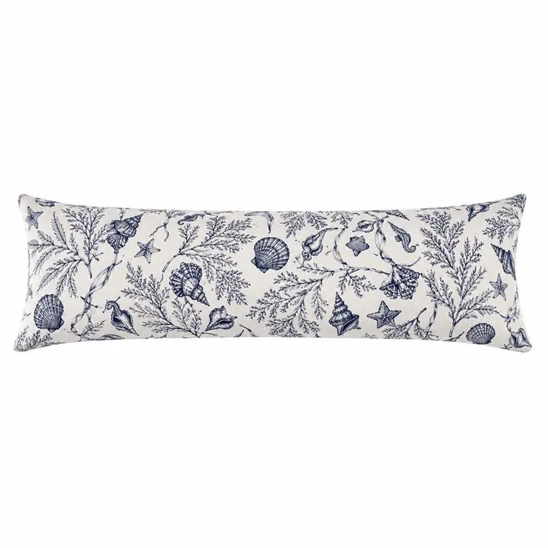 Capa De Travesseiro Xuxão com Zíper 1,40m x 40cm Estampado Malha 100% Algodão Oceano Marinho