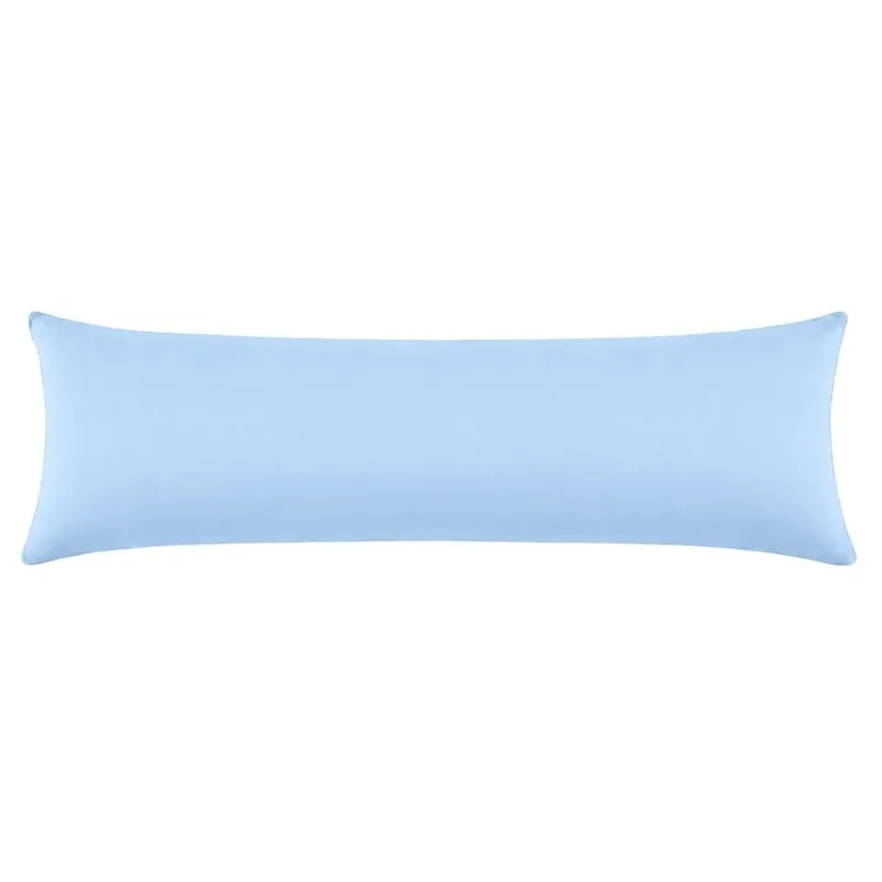 Capa De Travesseiro Xuxão com Zíper 1,40m x 40cm Liso Malha 100% Algodão Azul