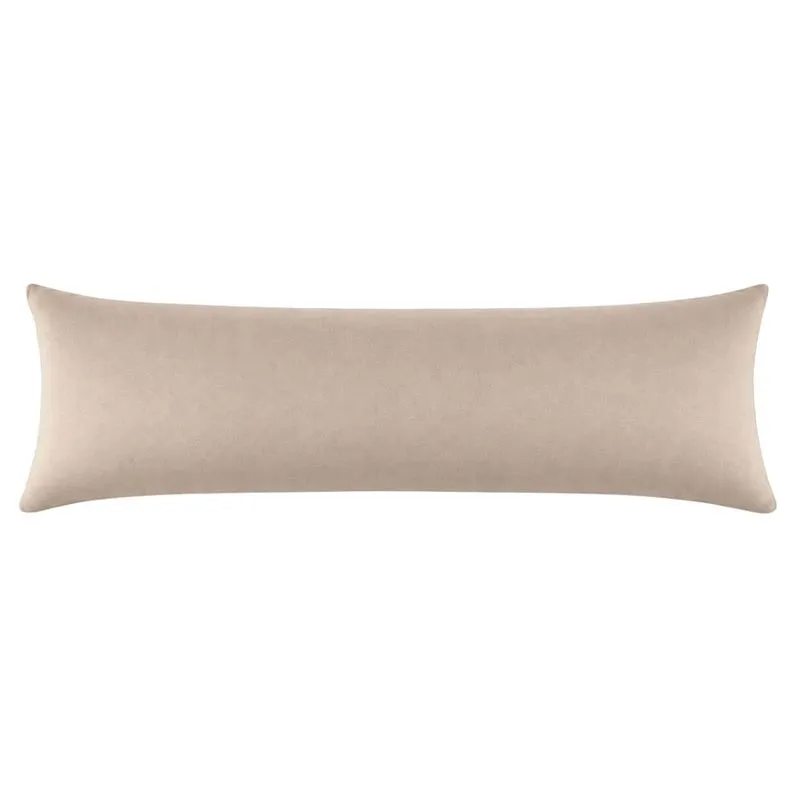 Capa De Travesseiro Xuxão com Zíper 1,40m x 40cm Liso Malha 100% Algodão Bege