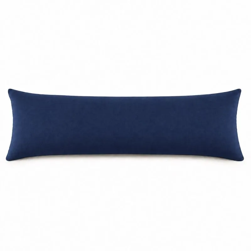 Capa De Travesseiro Xuxão com Zíper 1,40m x 40cm Liso Malha 100% Algodão Azul Marinho