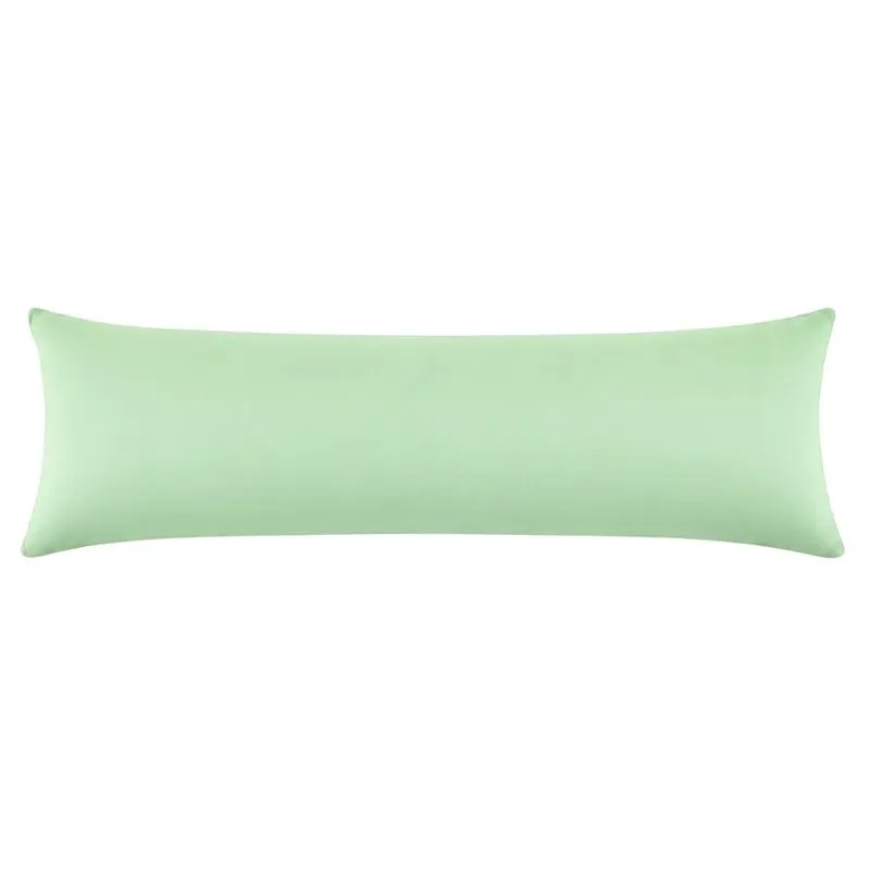 Capa De Travesseiro Xuxão com Zíper 1,40m x 40cm Liso Malha 100% Algodão Verde