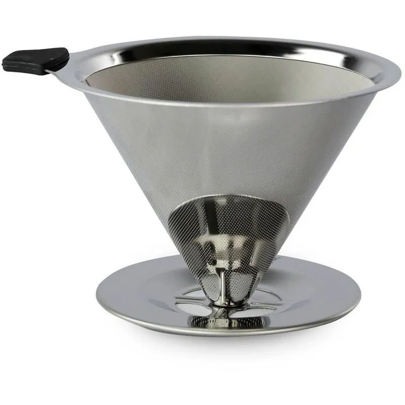 Coador Bialetti Pour Over Aço Inox Para Café 2 Xícaras