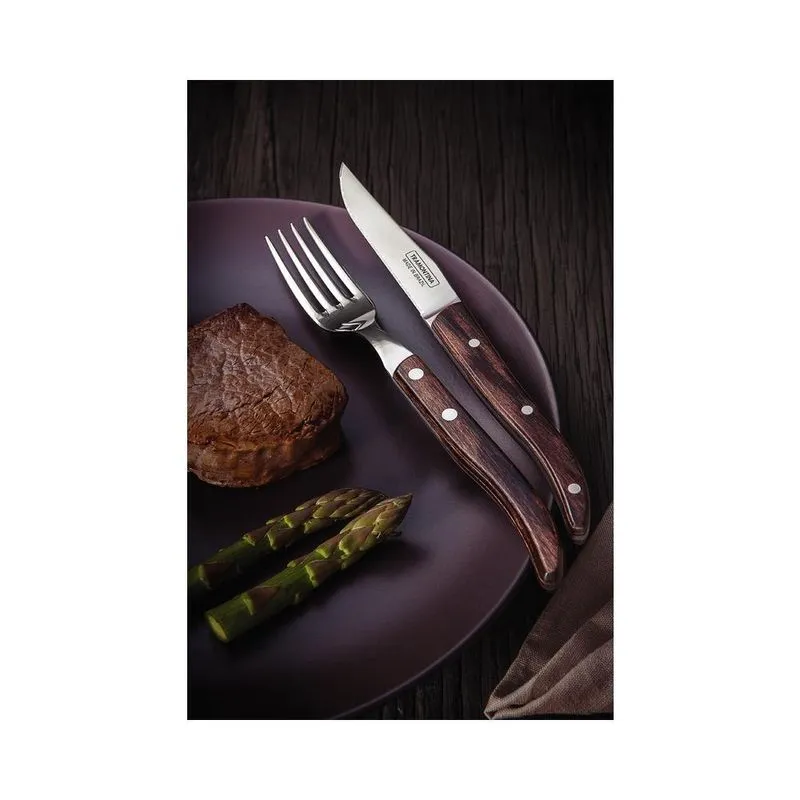 Talheres Para Churrasco Tramontina Paisano 4 Peças Castanho