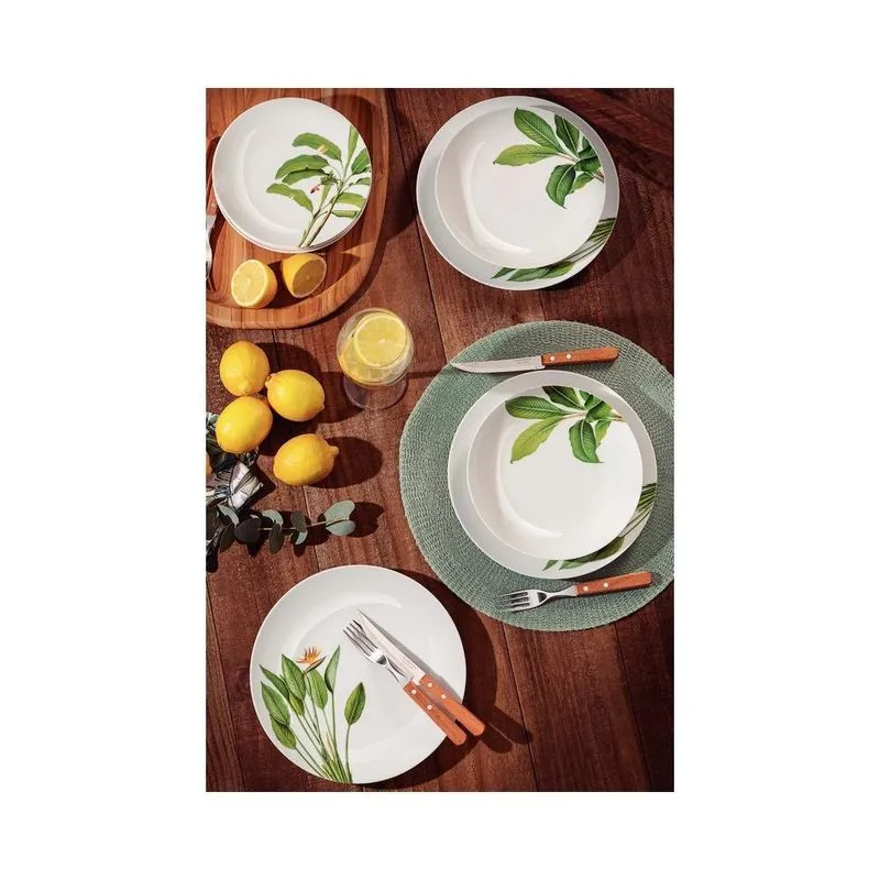 Prato Raso Porcelana Tramontina Decorada Graziela 25Cm