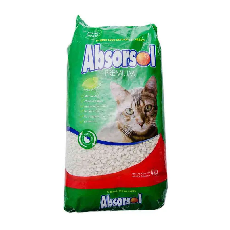 Mineral Sanitario Para Gatos Absorsol 4 Kg