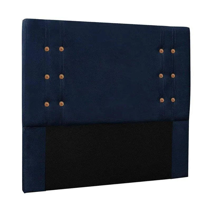 Cabeceira Cama Box Casal Queen Cléo Estofada Suede Azul Loja Sheep