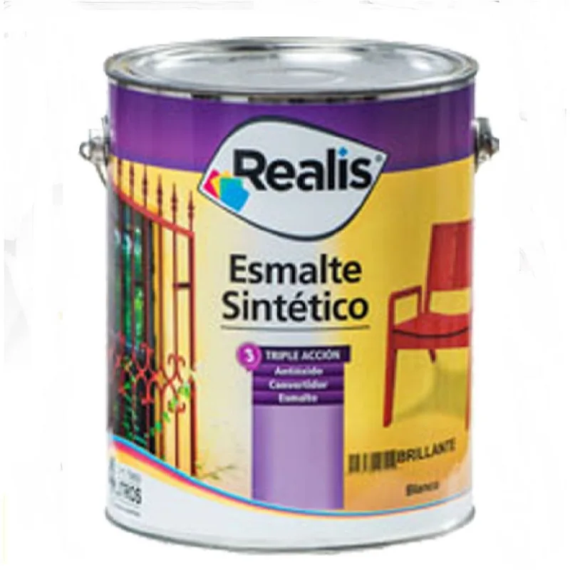 Esmalte sintético Realis triple acción brillante verde ingles 1/2 l