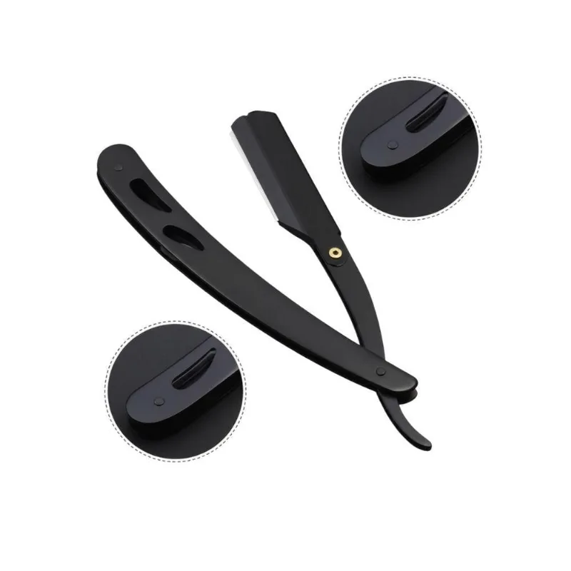 Navalhete Aço Preto Resistente E Elegante Com Corte Preciso Preto World Barber