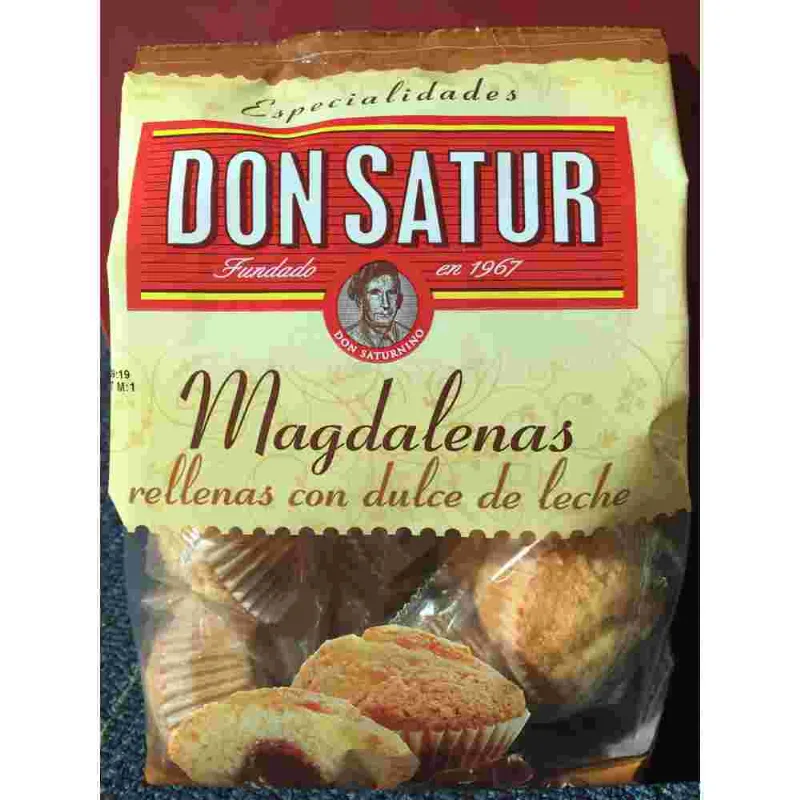 Magdalenas Rellenas Don Satur Vainilla Con Dulce De Leche 250 Gr