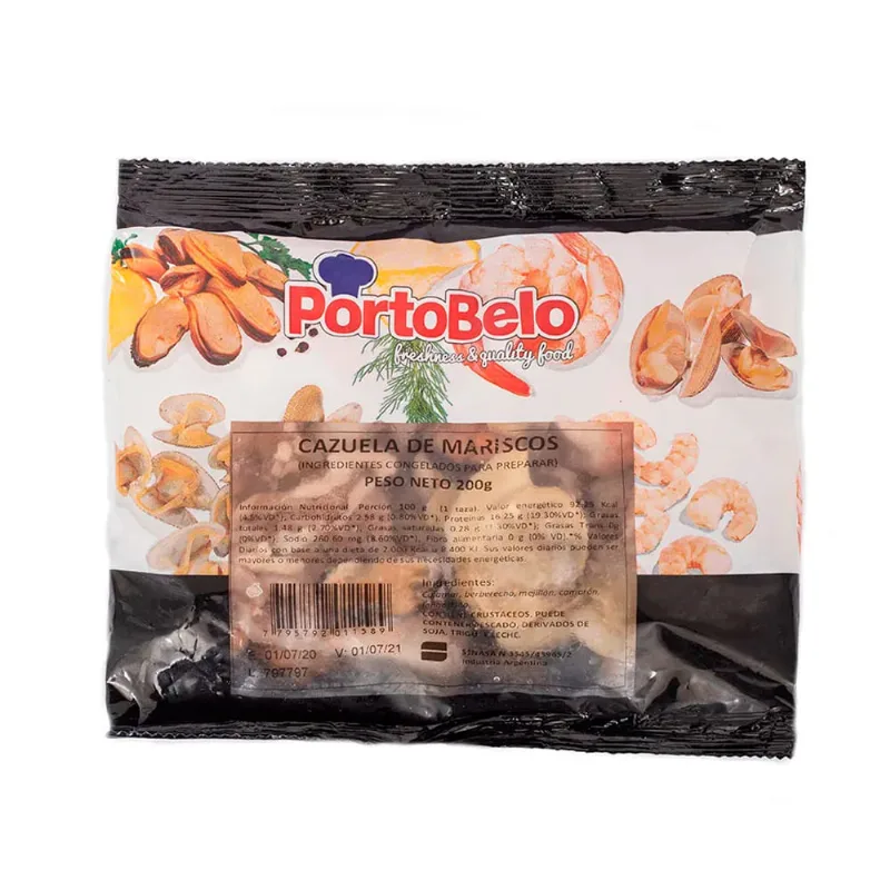 Cazuela de Mariscos Congelada x 200 Grs Portobelo Cazuela De Mariscos 200 Gr