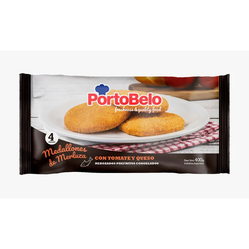 Medallon Merluza C/toma Portobelo X400g