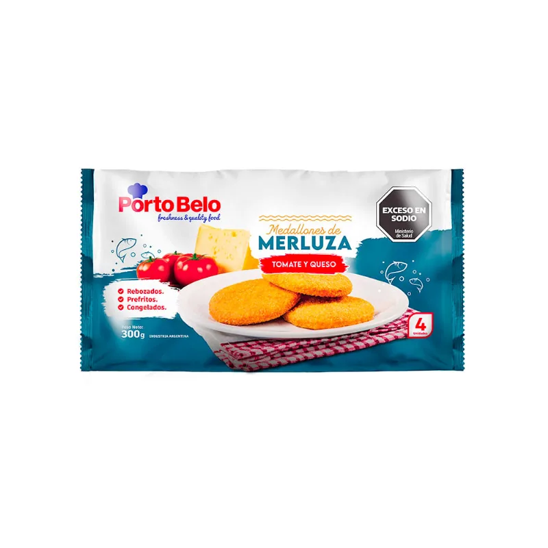 Medallon Merluza Tomate Y Queso X 300 Gr Porto Belo