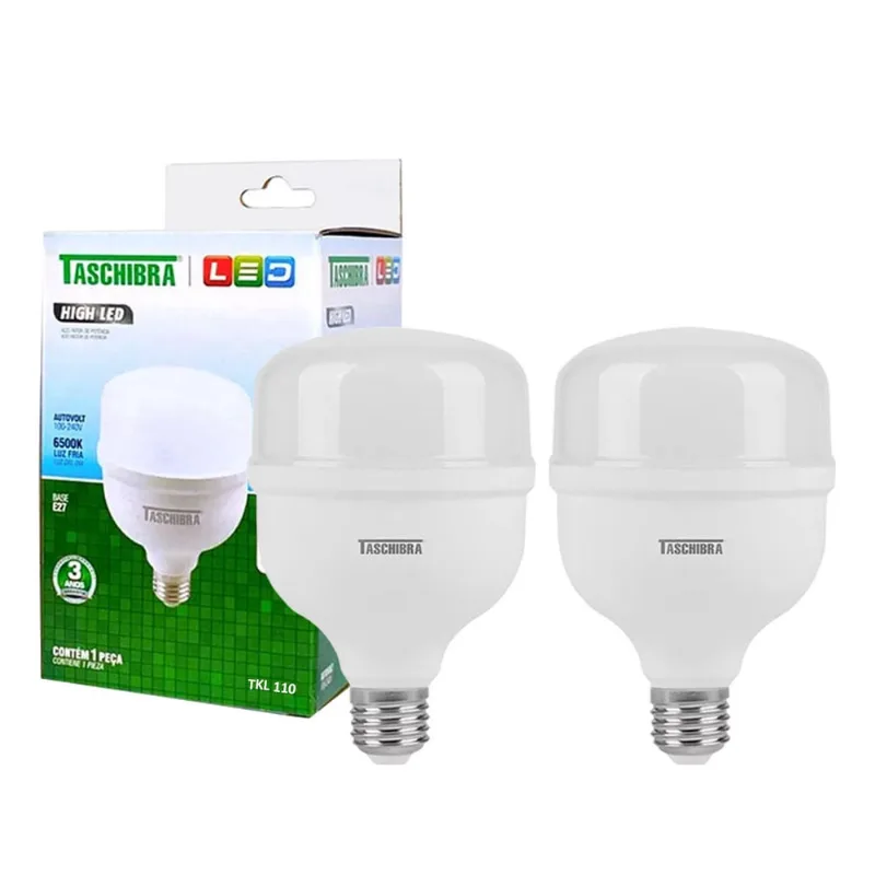 Kit 2 Lâmpada High Led 20w Alta Potência 6500k Branco Frio