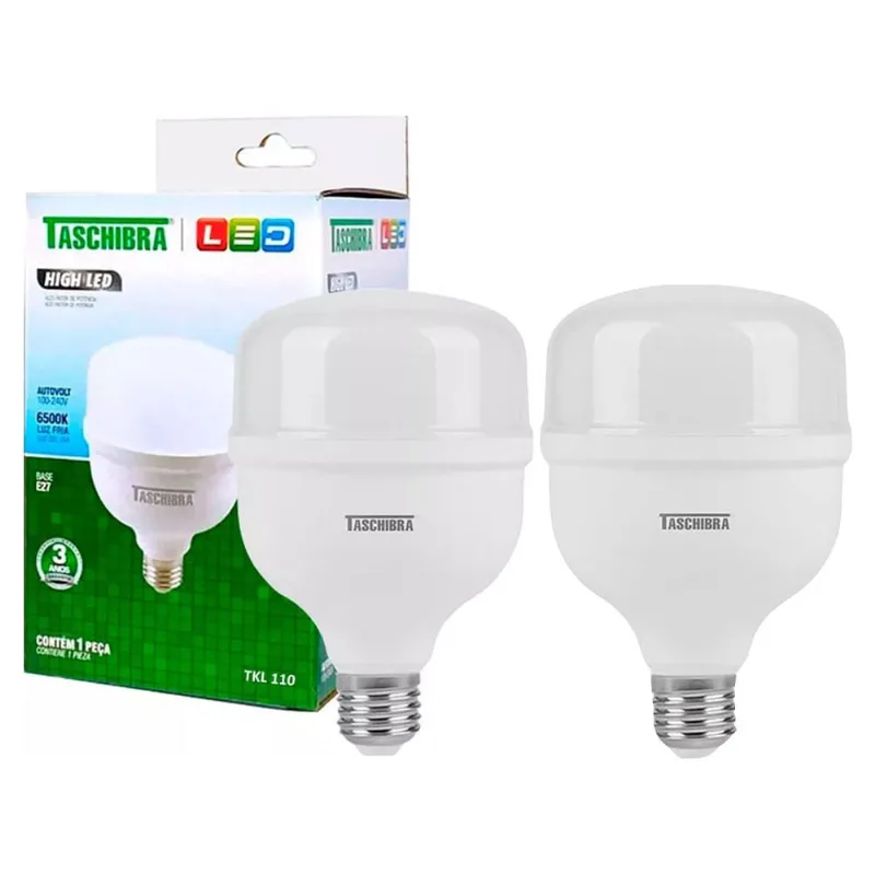 2 Lâmpadas High Led Tkl 225 30w Bivolt E27 6500k Taschibra