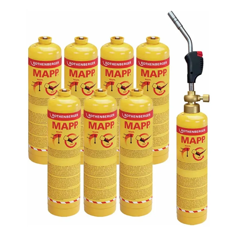 Maçarico Portatil Super Fire Eco + 8 Gás Mapp Rothenberger