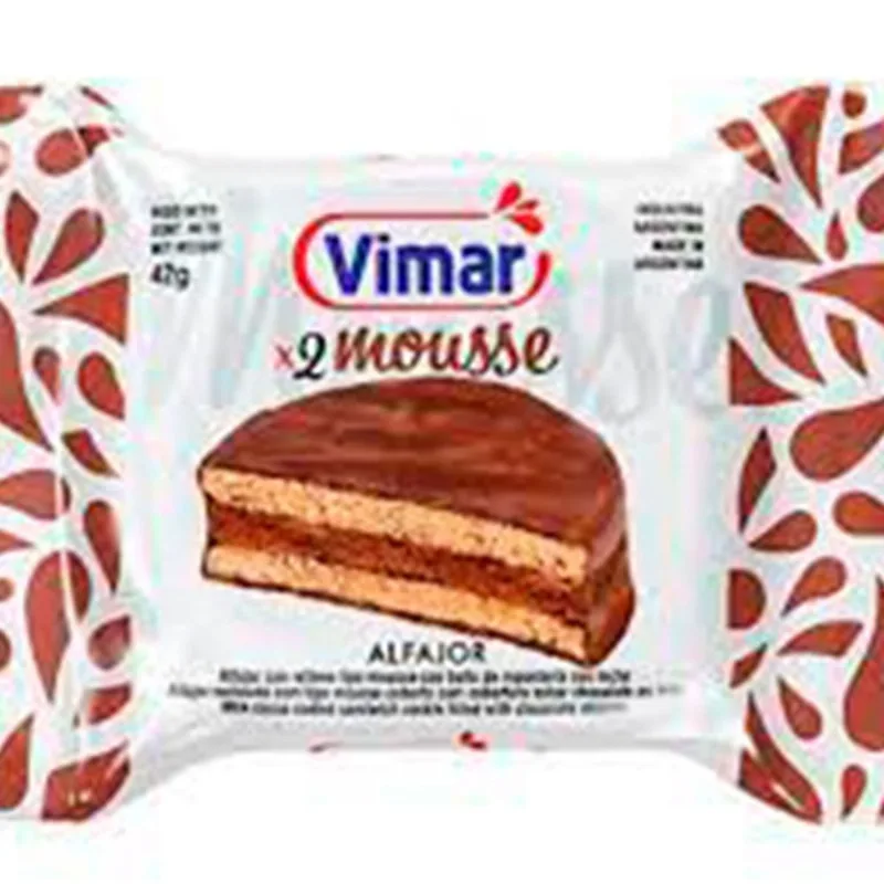 Alfajor doble Vimar musse de chocolate 42 g.
