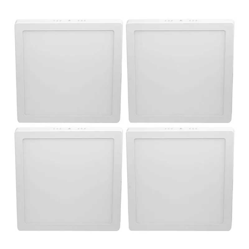 Kit 4 Painel Plafon Led Quadrado Sobrepor 12w 3000k Bivolt