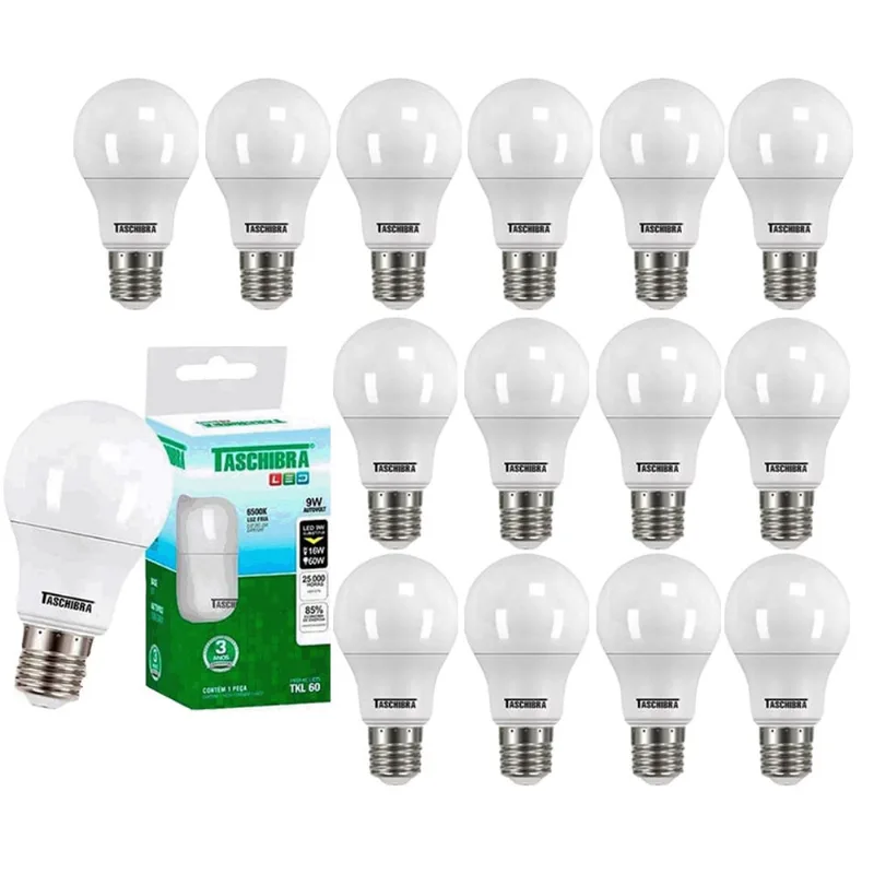 Kit 15 Lâmpada Led 9w Bulbo 6500k Branco Frio 110/220V