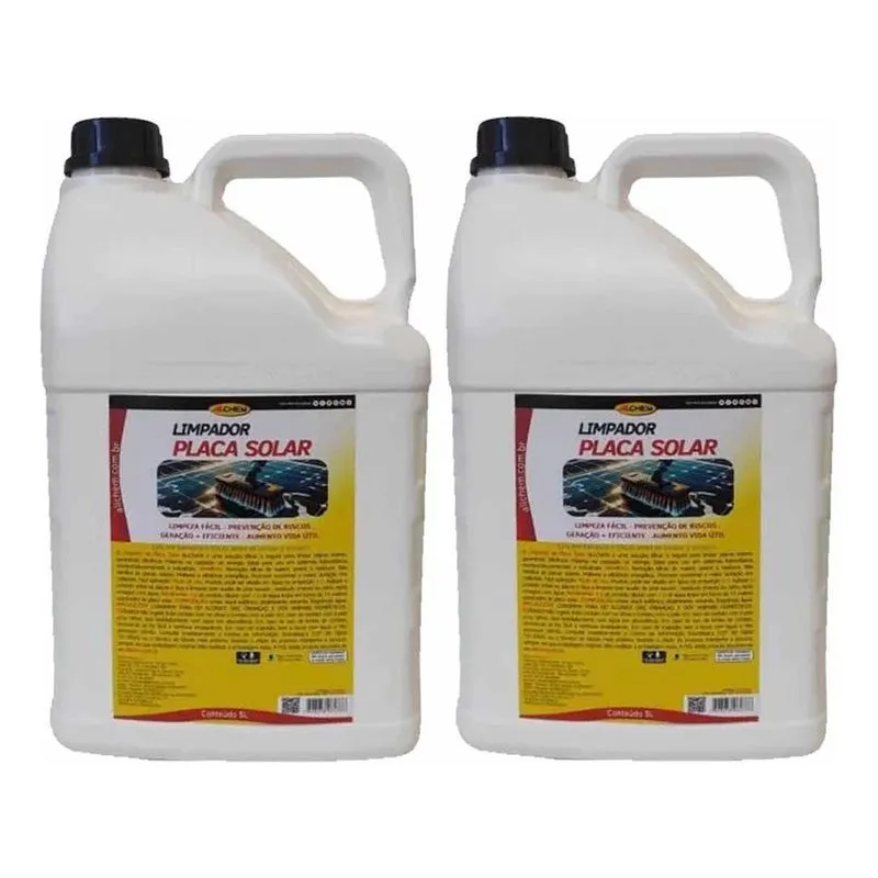 2 Limpador Para Placa Solar Sistema Fotovoltaico Allchem 5Lt