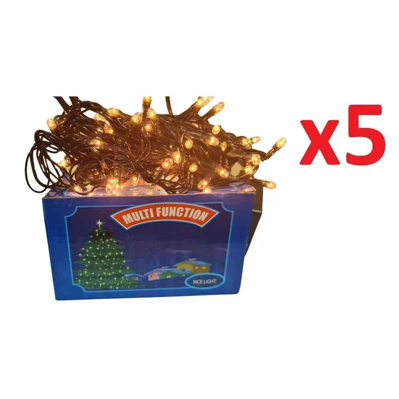 5 Caixas C/100 Micro Lâmpadas Pisca Pisca De 4,15 Mts Natal