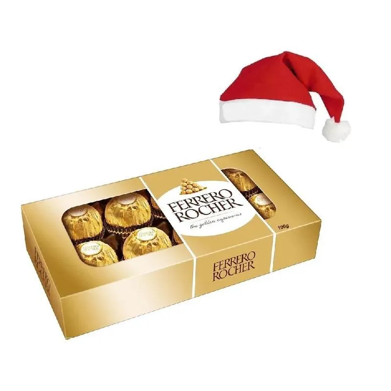 Kit 1 Caixa Com 8 Unidades Bombom Ferrero Rocher Natal